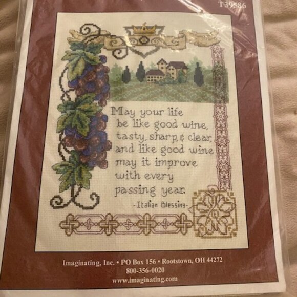 Imaginating Inc Cross Stitch Kit Italian Blessing by Diane Arthurs New 2586K - Picture 2 of 3